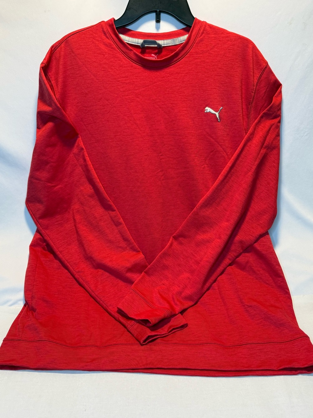 Puma Men’s Cloudspun Mid-Layer Long-Sleeve Crewneck Gold Pullover Sweatshirt XL